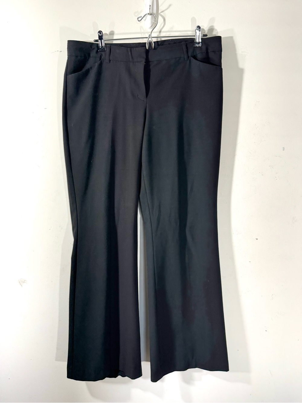 Express Editor Black Low Rise Boot Cut Dress Pants Sz 12
